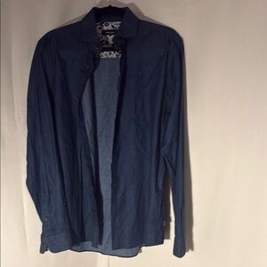 Monique Dark Denim Blue Button-Up Shirt